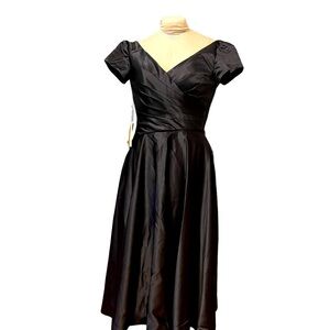 Lan Ting Bride Black Satin Bridesmaid Dress

New with tags